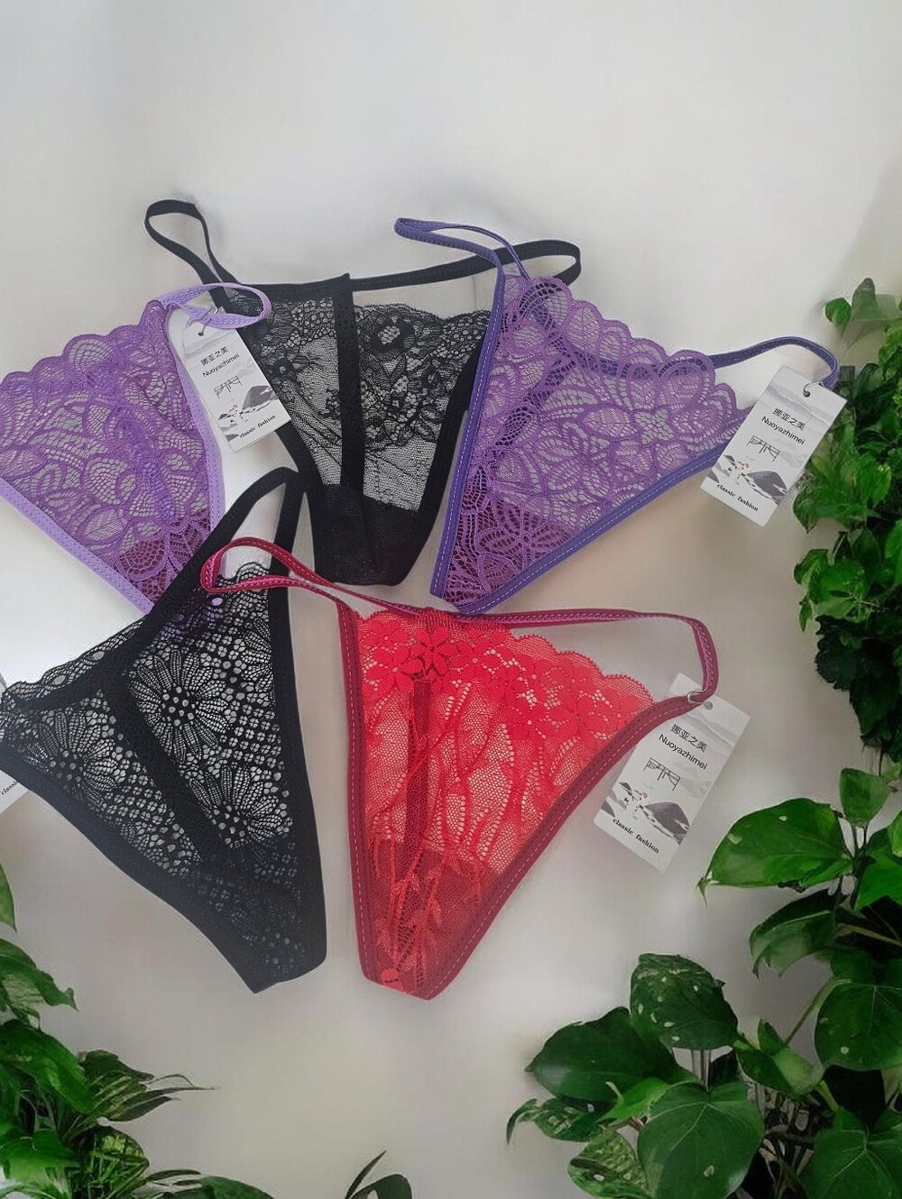 Women's Gstring Bundle 5 Lace G-strings